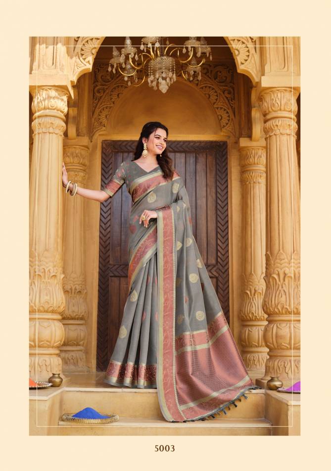 Marina Silk By Siddharth 5001-5006 Party Wear Sarees Catalog